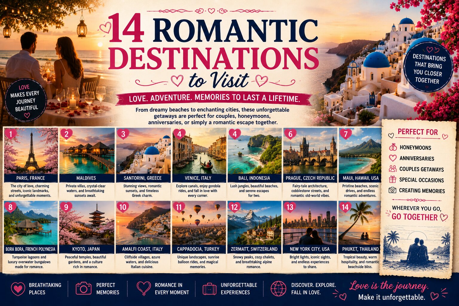 14 Romantic Destinations to Visit