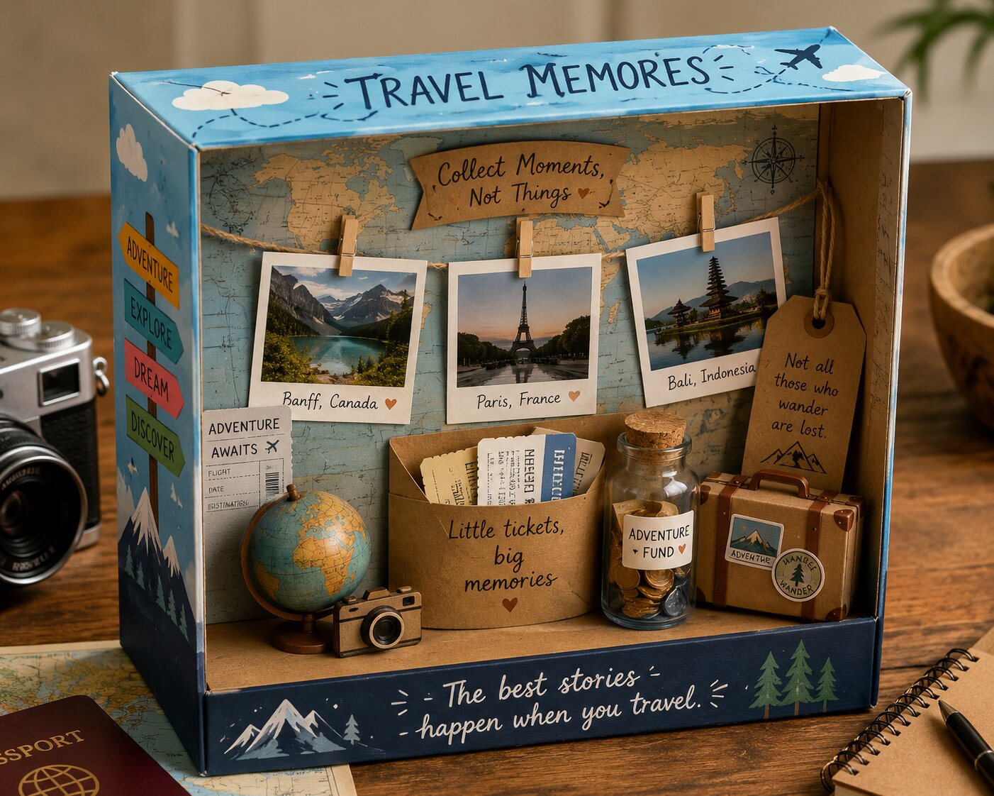 Shoebox Craft for Travel Memories