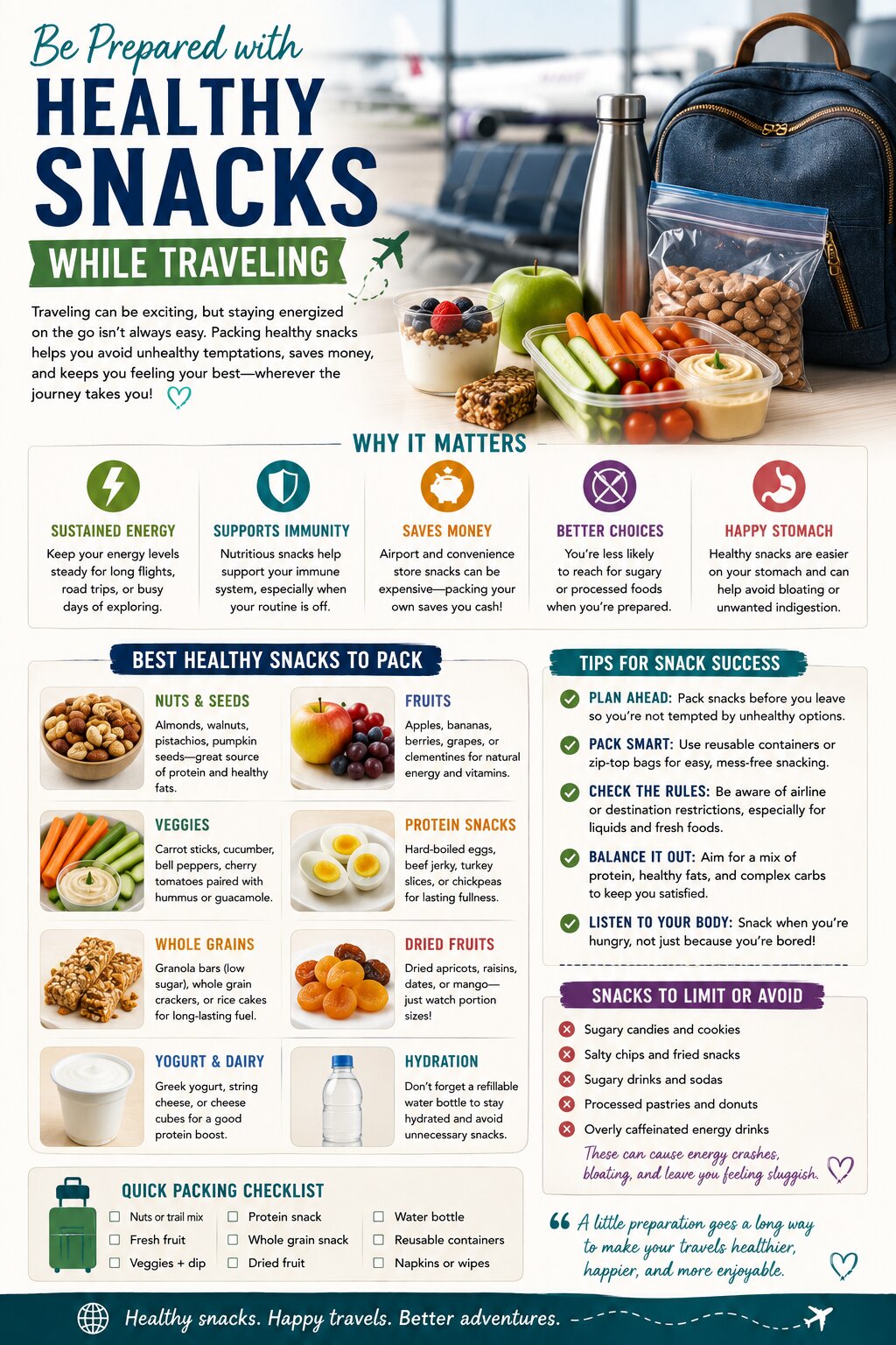 Be Prepared with Healthy Snacks While Traveling