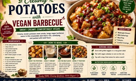 Creamy Potatoes with Vegan Barbecue