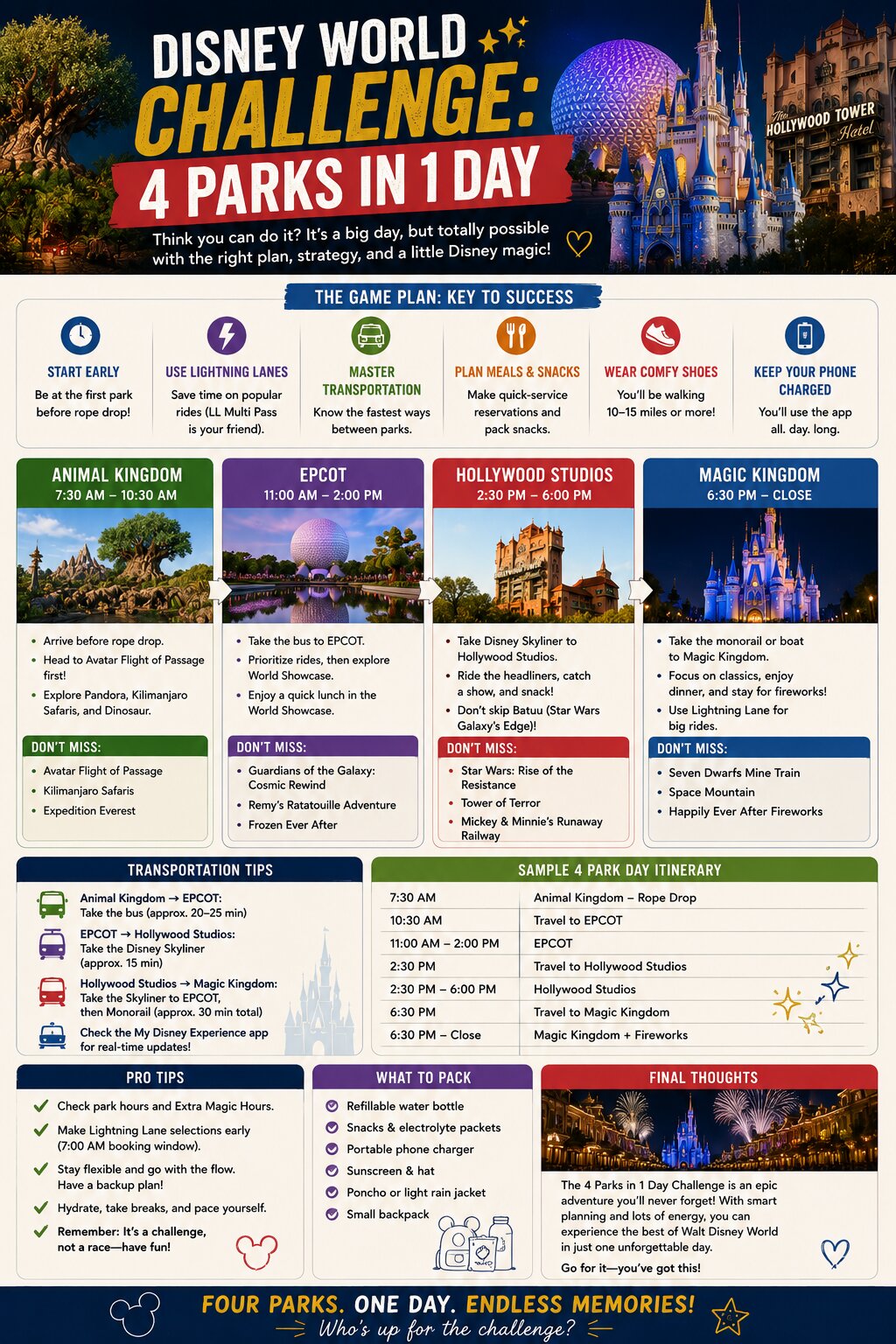 Disney World Challenge: 4 Parks in 1 Day