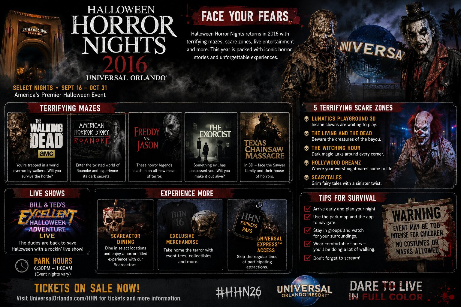 Halloween Horror Nights 2016 – Universal Orlando