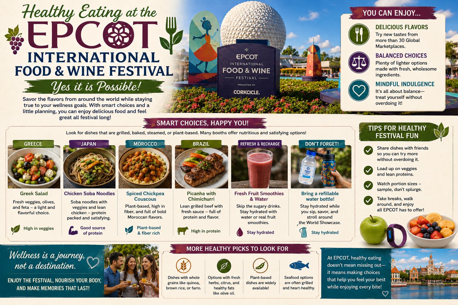 Healthy Eating at the EPCOT International Food & Wine Festival – Yes it is Possible!