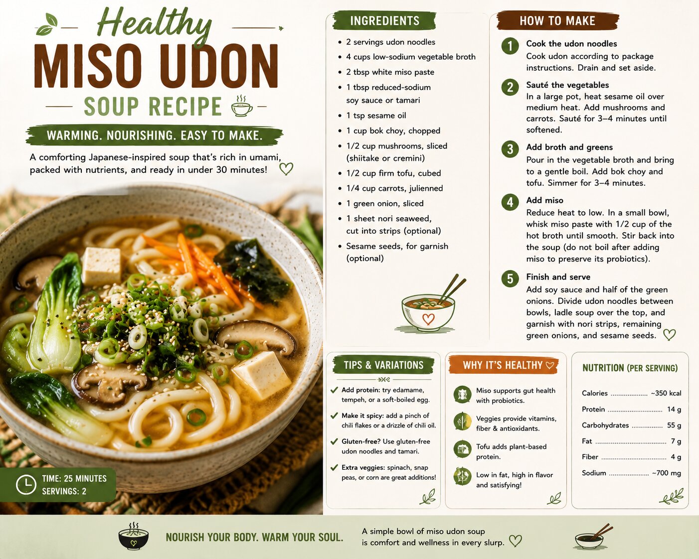 Healthy Miso Udon Soup Recipe