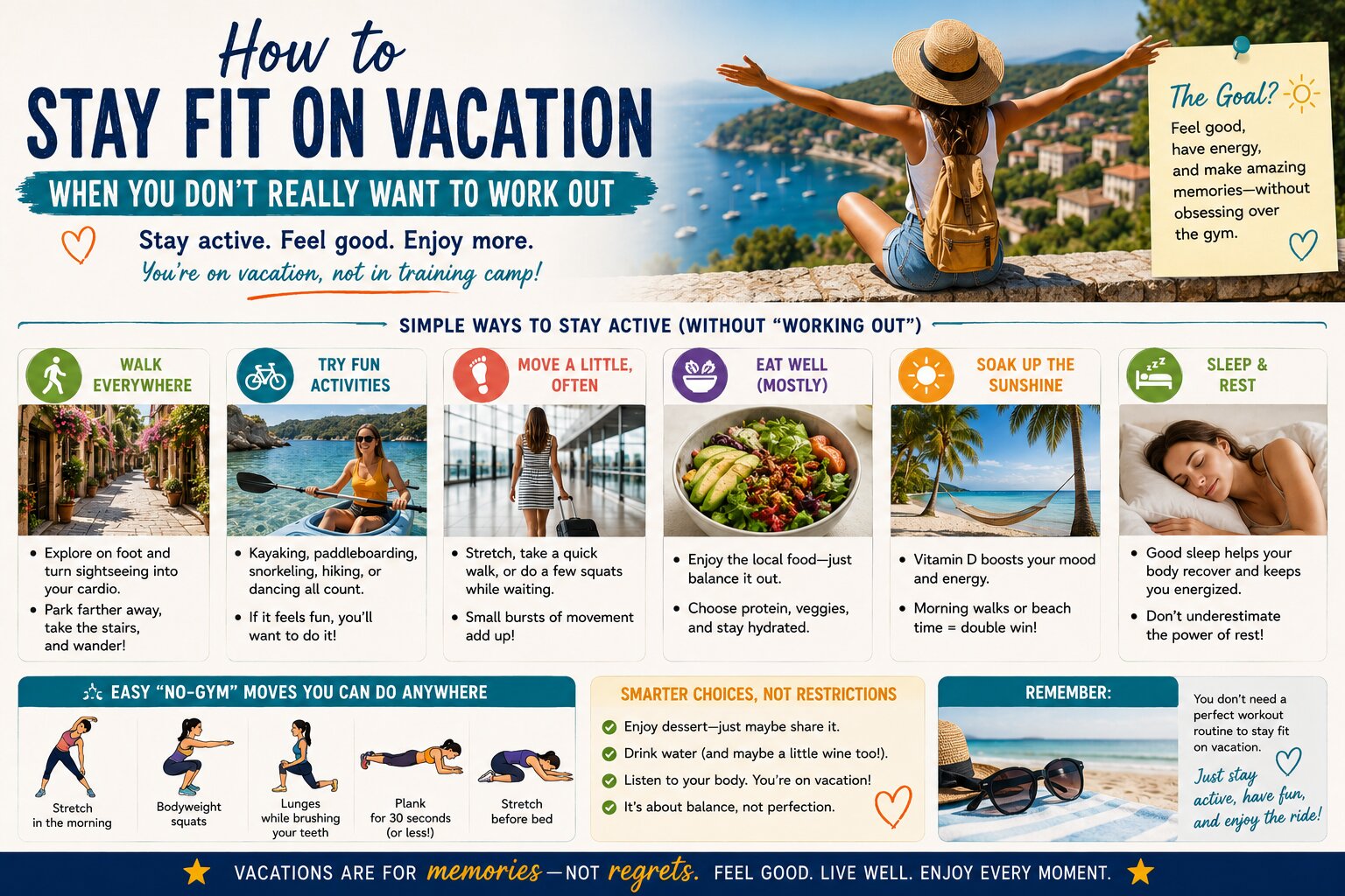 How to Stay Fit on Vacation When You Don’t Really Want to Work Out